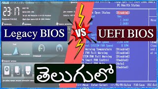 Difference Between Legacy vs UEFI BIOS in Telugu