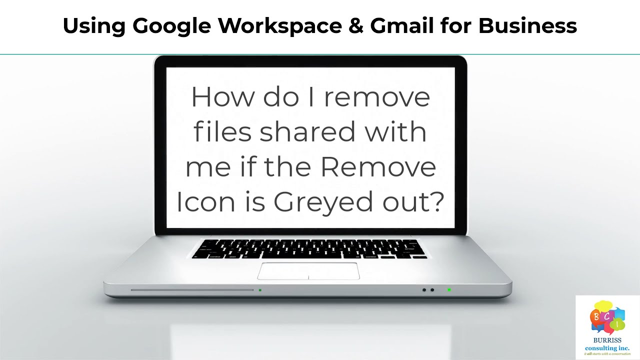 How Do I Remove Google Drive Files Shared With Me If The Remove Icon Is 