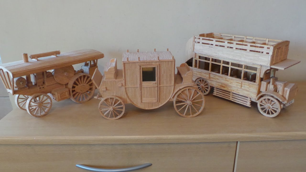 WORLDS TOP 3 LARGE COMPLETED MATCHSTICK MODELS DOUBLE 