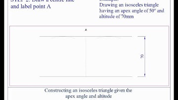 Drawing an isosceles triangle of known apex angle and altitude