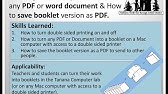 How To Create A Booklet On A Mac Youtube