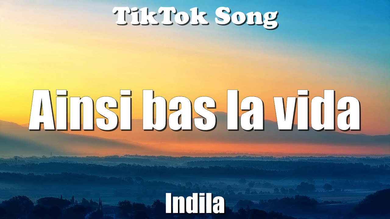 Ainsi bas la vida   Indila Lyrics   TikTok Song