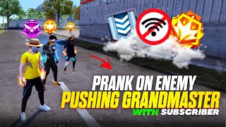 No internet prank while pushing Grandmaster in cs rank with subscriber | cs rank push - MONU KING