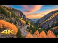 Fall Colors Utah Scenic Byway Mountain Sunset Scenic Drive 4K