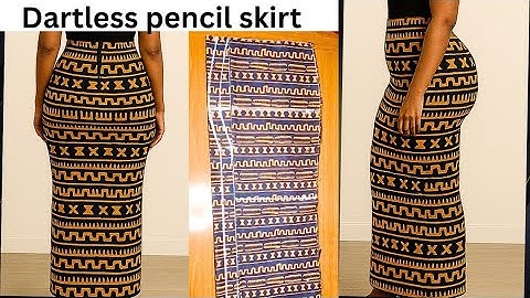How to cut and sew a dartless pencil skirt with butt contour