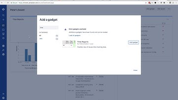 Add JIRA time log gadget to dashboard