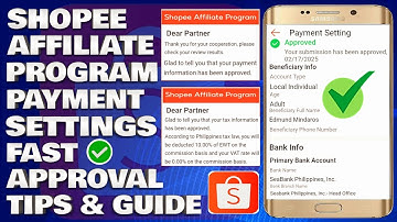 Shopee Affiliate Program Payment Settings Fast Approval | Tips and Guide Update 2025 For Beginners