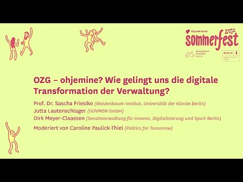 OZG – ohjemine? Wie gelingt uns die digitale Transformation der Verwaltung?