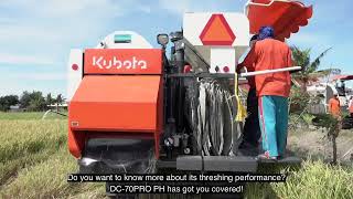 Kubota Philippines New and Improve DC70PRO combine harvester