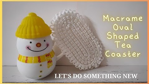 DIY Macrame Coaster in Oval Shape | The Easiest Macrame Coaster for Beginners | Boho Table Decor