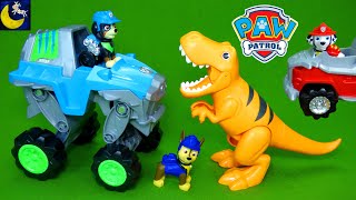 Paw Patrol Rex Dino Rescue Pup Vehicle Dino Patroller Surprise Unboxing Dinosaur Toys Video for Kids