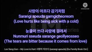 Lee Sang Gon (이상곤) -- My Love is Hurt 사랑이 아프다 (sarangi apeuda) [Gu Family Book Ost.] #lyrics