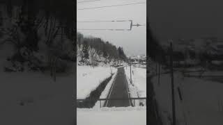 【元日の上越線】北堀之内駅→越後川口駅（JR東日本E129系電車）車窓の雪景色、走行音、車内アナウンス。青春18きっぷで乗車（新潟県旅行）Joetsu Line Niigata JAPAN TRAIN