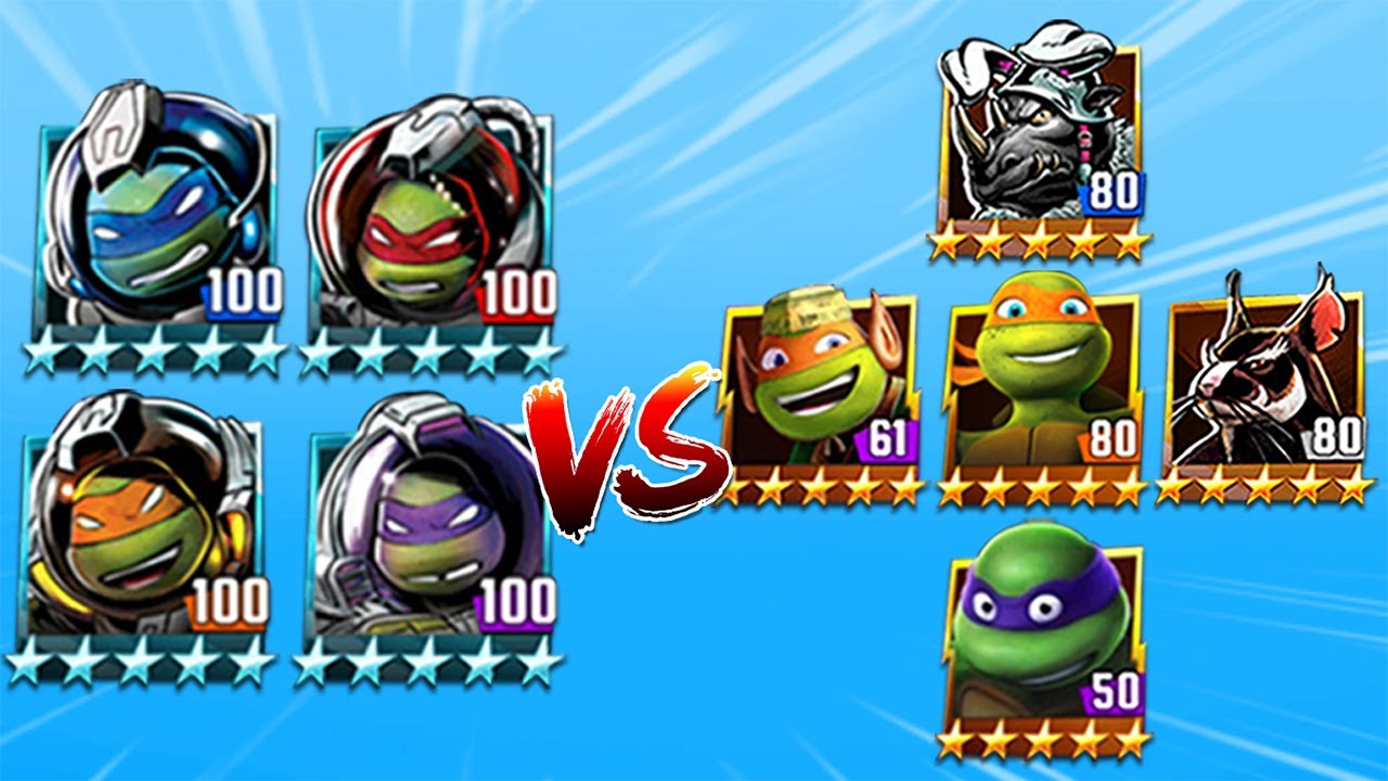 TMNT Legends Ninja Turtles Space (Raph, Mikey ,Donnie, Mikey) - YouTube
