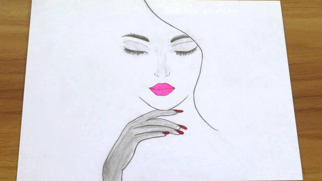 Farjana Drawing Academy Girl With Red Lips | Lipstutorial.org