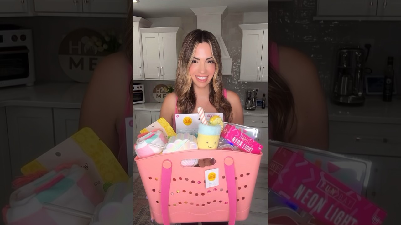 MAKING A SUMMER FUN GIFT BASKET FOR MY DAUGHTER ☀️🩷 