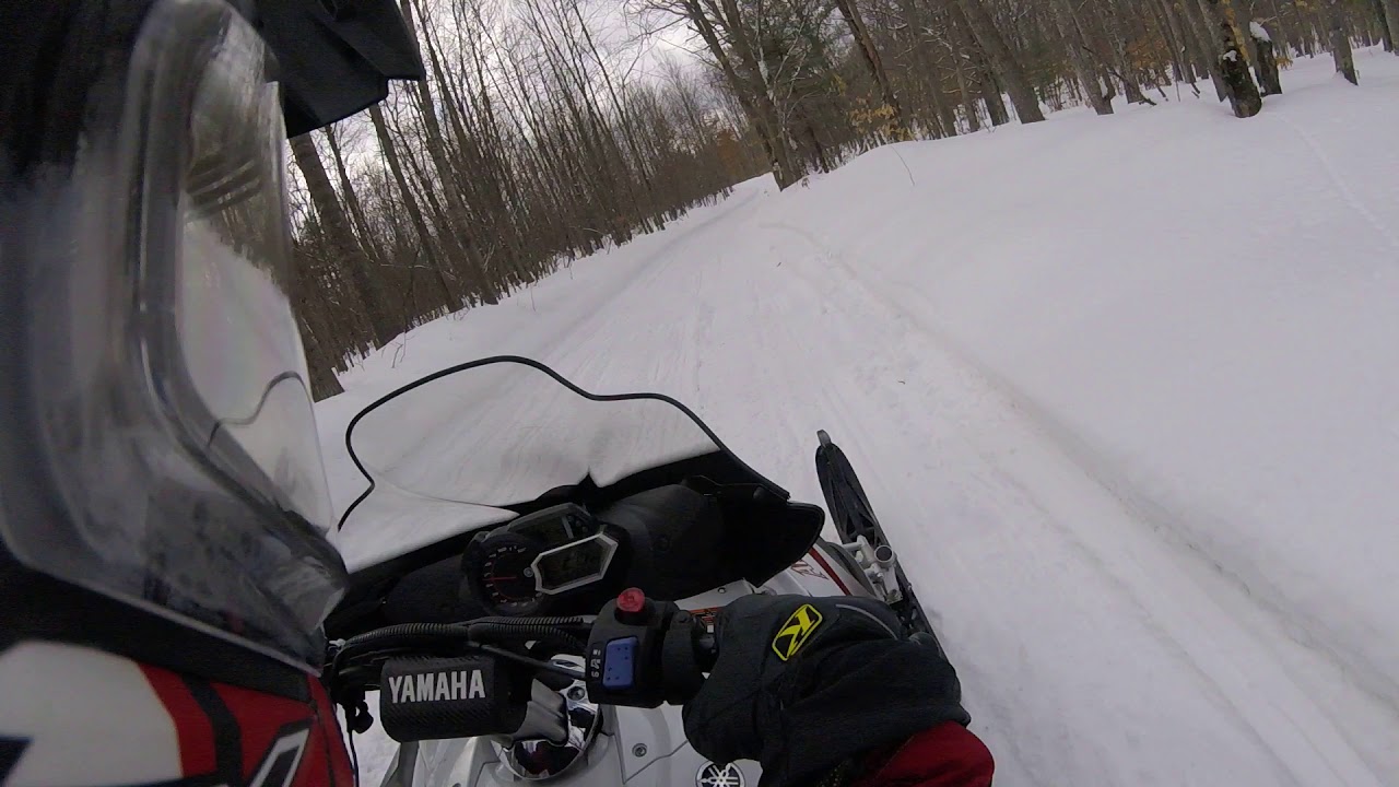 Snowmobiling in Cadillac YouTube