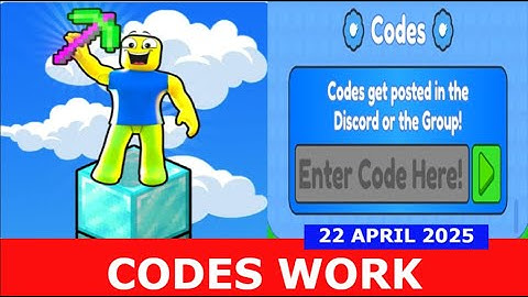*CODES WORK* [🎁UPDATE!🎁] ⛏️ Block Miner Simulator ROBLOX | APRIL 22, 2025