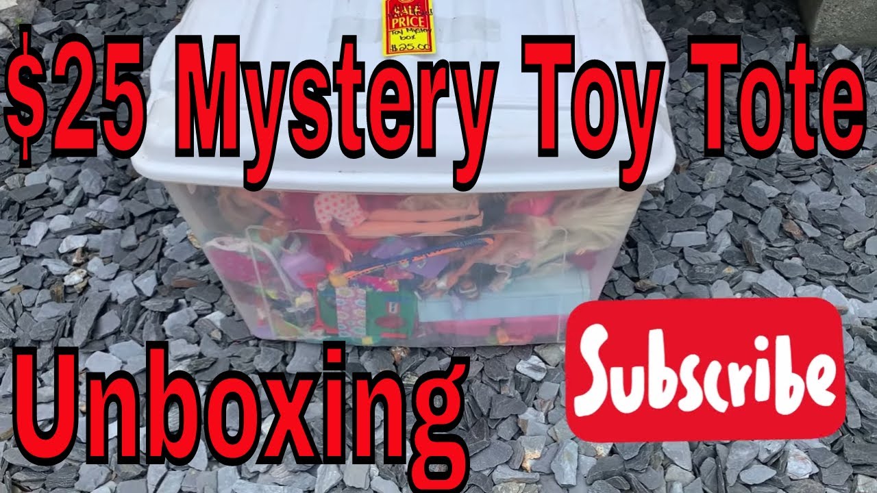 25 Thrift Store Toy Mystery Box Tote full of Toys Unboxing YouTube