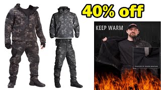 Plus Army Cloth Waterproof Airsoft Hunting Clothes Soft Shell Hunting Jacket Sets screenshot 4