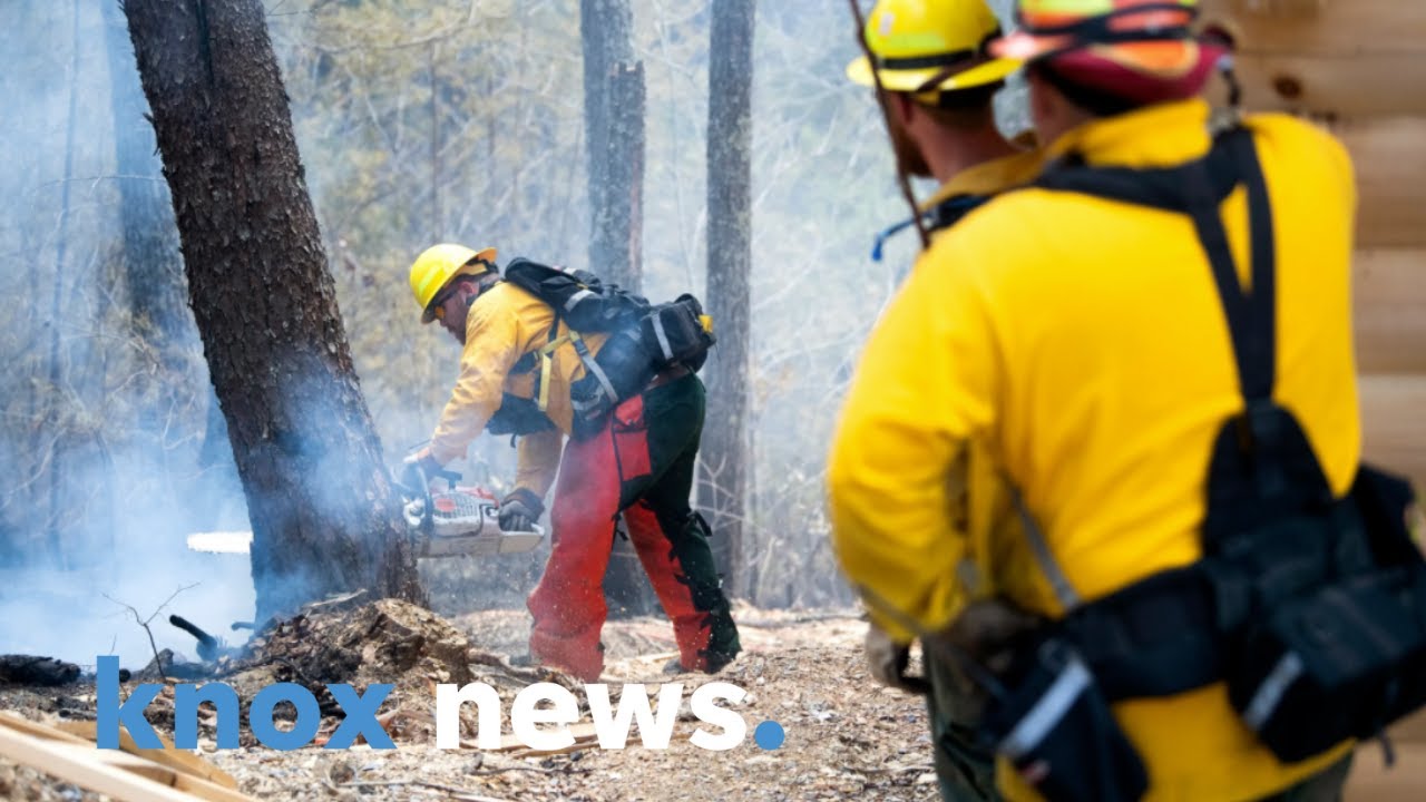 Watch as crews continue efforts to contain fire in Wears Valley
