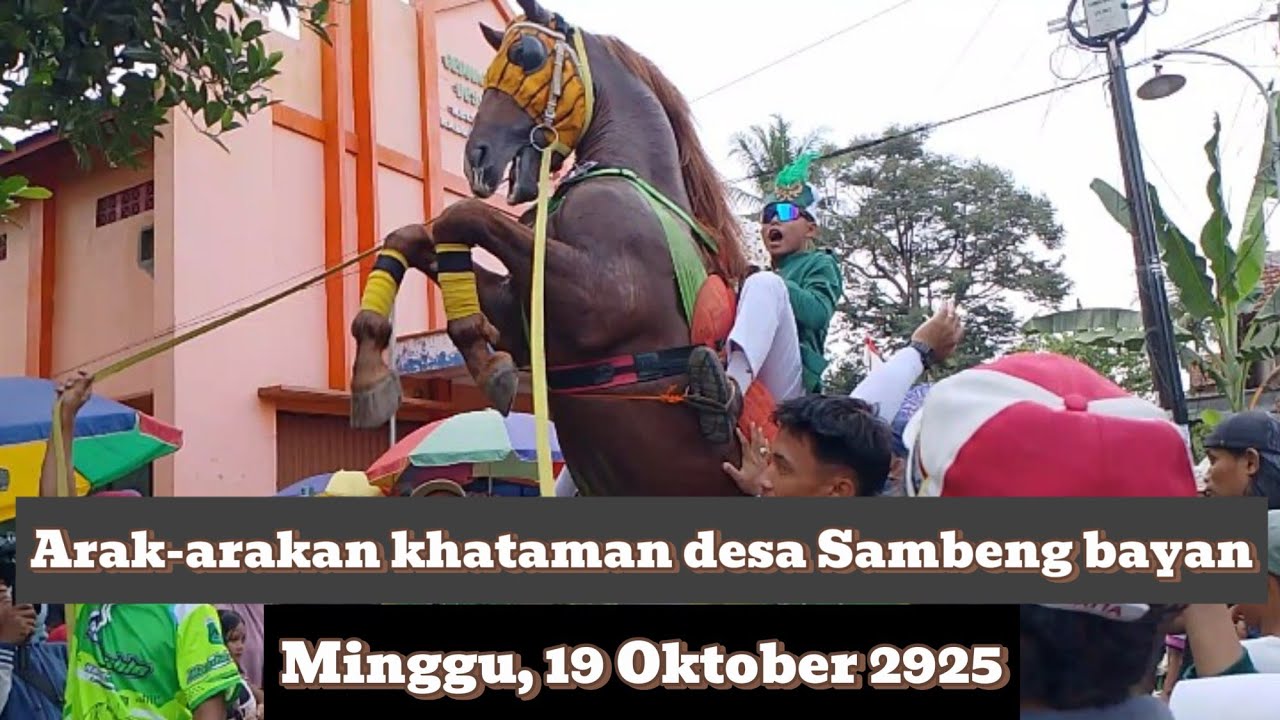 Arak-arakan khataman desa Sambeng bayan Purworejo. Minggu 19 Oktober 2025 