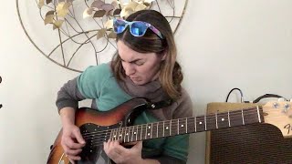 Megan Lesle - Blues Guitar Jam In A With The Looper