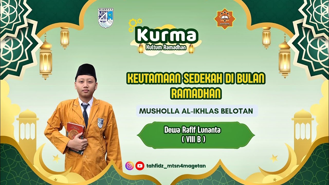 [ KURMA 71 ] KEUTAMAAN SEDEKAH DI BULAN RAMADHAN - RAMADHAN 1447 H 