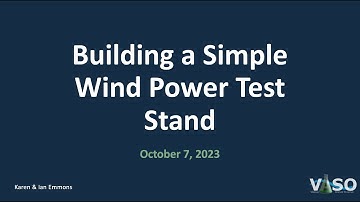 Building A Simple Wind Power Test Stand