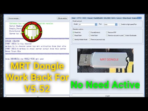 MRT Dongle Work Back Free For V5.52 No Need Active Full Work 2022