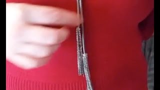 Vintage Style Tassel Hematite Tone Sweater Necklace