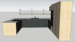 Studio Green and raw birch kitchen