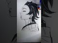 Drawing tanjiro #music #phonk #phonkmusic #remix #art #artdrawing #shorts