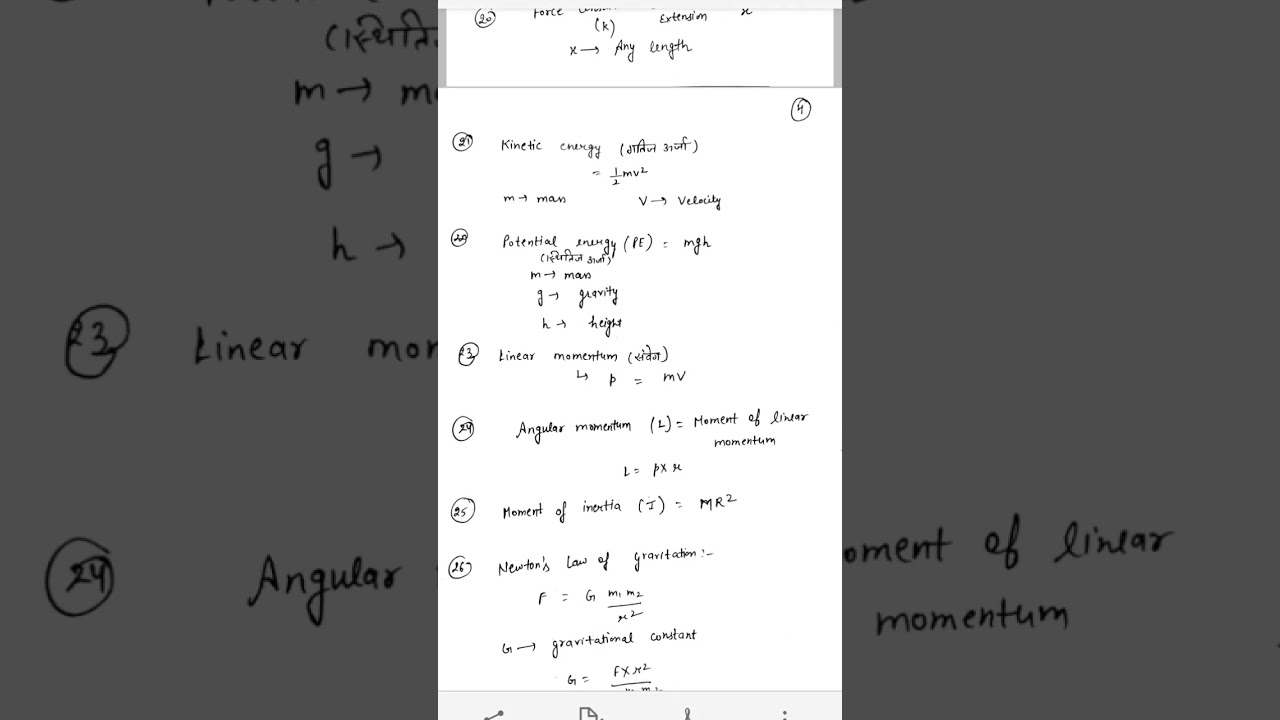 All physics formula in one shot 