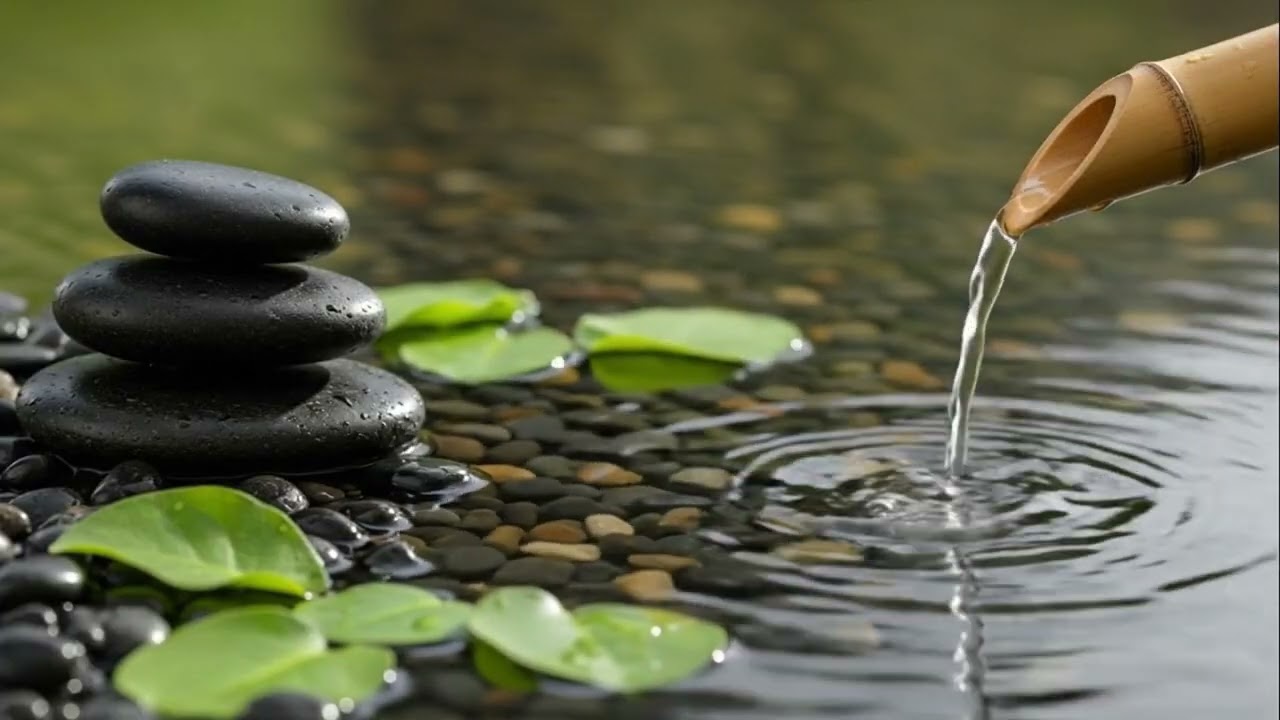 Relaxation Music Wtih Bamboo Water Sound spa Music Ep99
