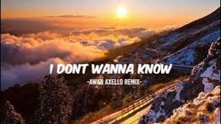 LAGU OLD !!! I DONT WANNA KNOW - ( AWAN AXELLO REMIX ) - SIMPLE FUNKY