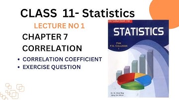 CLASS 11 STATISTICS |CHAPTER 7| CORRELATION| THEORY| EXERCISE QUESTION