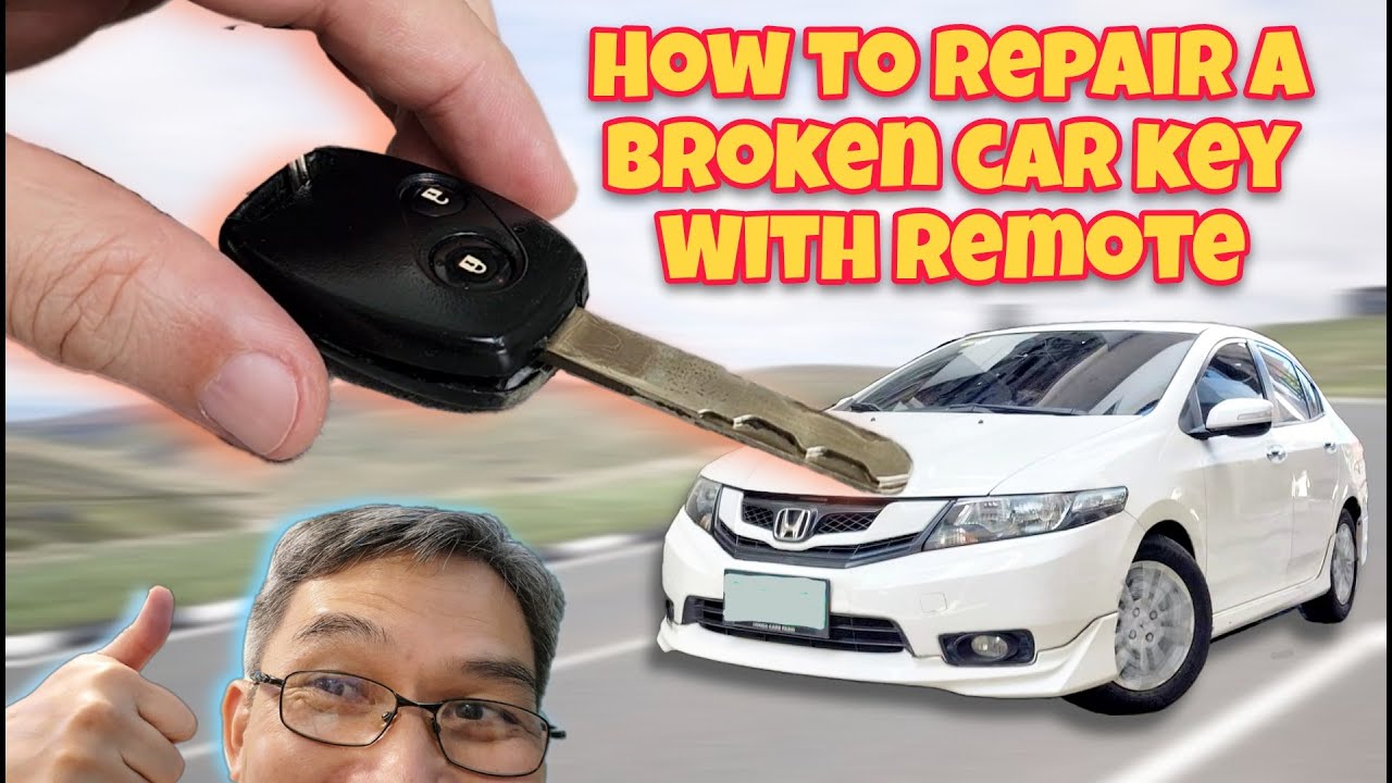 How to Repair a broken Car Key with Remote Honda City (Fil