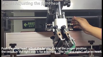 How to Adjust the Print Head:  HY-175 Automatic Screen Printing Machine Children Infusion Tube