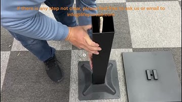 Install a square pedestal dining table base