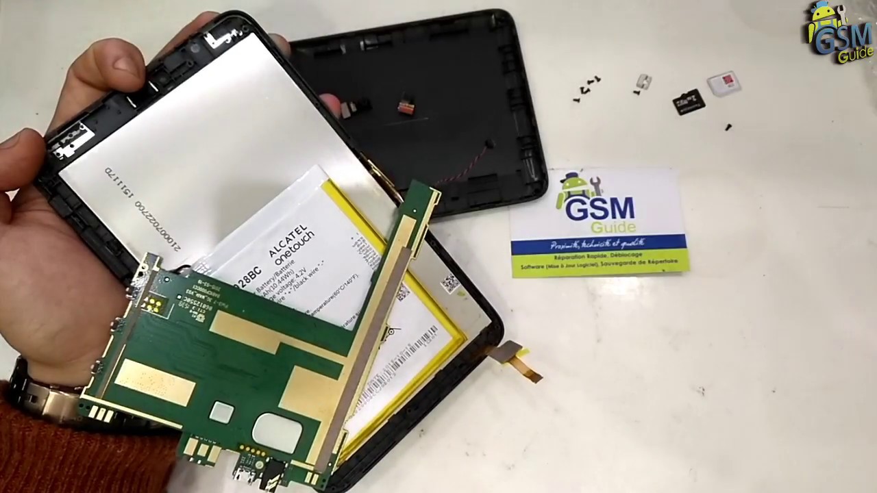 Tablet Alcatel OneTouch PiXi Disassembly for repair - Gsm Guide - YouTube