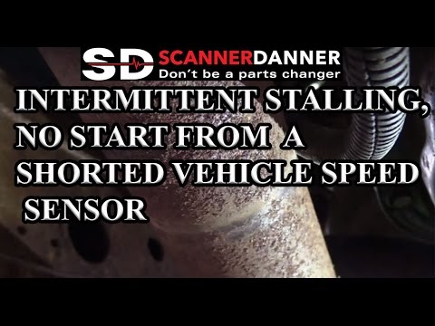 Intermittent stalling, no start from a shorted vehicle speed sensor
