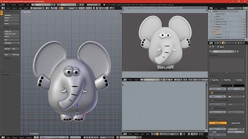 Modeling a cartoon elephant in blender P1