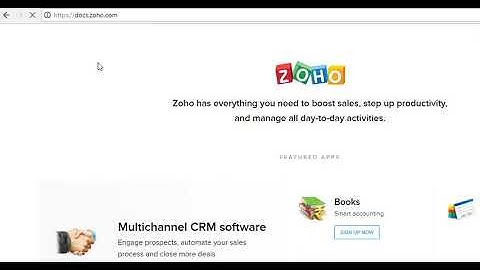 Zoho Tutorial - How To Create A New Spreadsheet On Zoho Docs