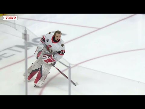 Mads Søgaard (#33) 1st NHL Game Highlights