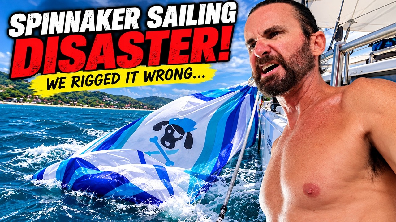 ⁣SPINNAKER SAILING DISASTER! We Rigged It Wrong…