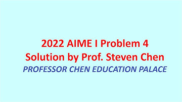 2022 AIME I Problem 4