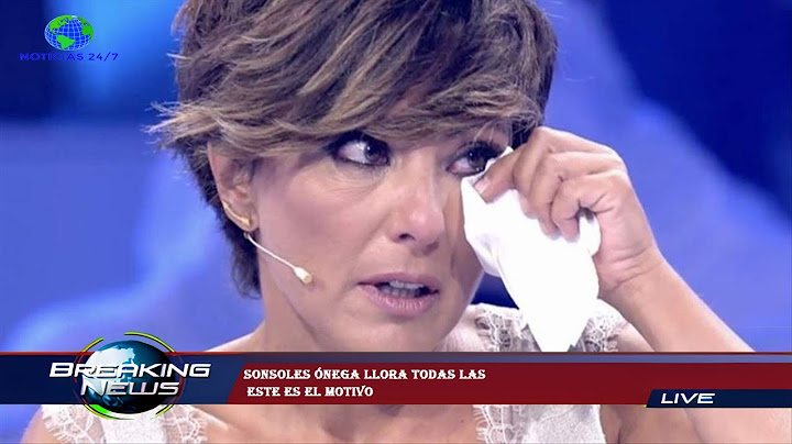 Sonsoles Ónega llora todas las  este es el motivo