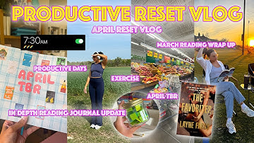 April Reset *PRODUCTIVE* Vlog 💐 TBR Jar Picks April Reads, 2hr walk, Reading Journal, Notion Updates