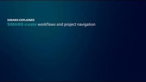SIMARIS create workflows and project navigation